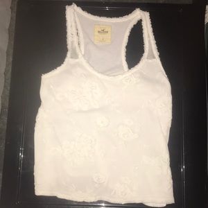White lace Hollister tank